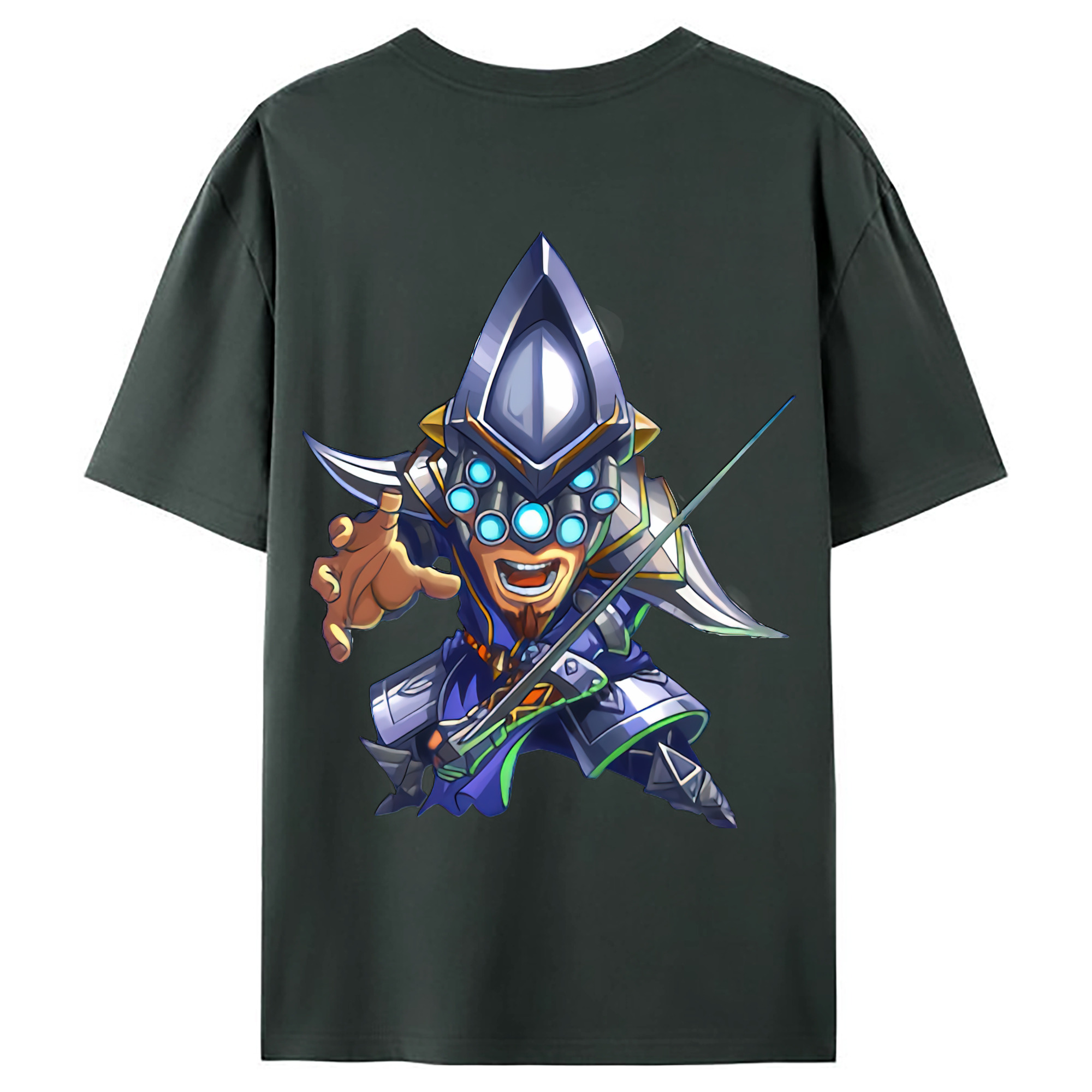（画像用） リーグ・オブ・レジェンド League of Legends LOL 綿100％ メンズ半袖Tシャツ（バックプリント） 通気性